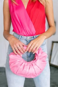 Dress Shop 35 Addie Ruched Bag - Pink