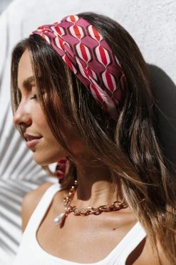 Agnes Hair Scarf - Pink Multi -Dress Shop petal and pup usa accessories agnes hair scarf pink multi one size 33207103717553