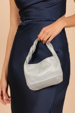 Alle Twist Handle Bag - Silver -Dress Shop petal and pup usa accessories alle twist handle bag silver one size 32456035991729