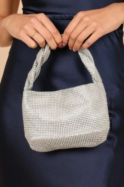 Alle Twist Handle Bag - Silver -Dress Shop petal and pup usa accessories alle twist handle bag silver one size 32456036581553