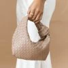 Alma Woven Shoulder Bag - Beige