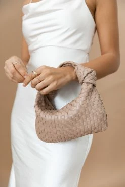 Alma Woven Shoulder Bag - Beige -Dress Shop petal and pup usa accessories alma woven shoulder bag beige one size 32309273231537