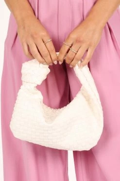Alma Woven Shoulder Bag - White 6 Alma Woven Shoulder Bag - White -Dress Shop petal and pup usa accessories alma woven shoulder bag white one size 33500171632817