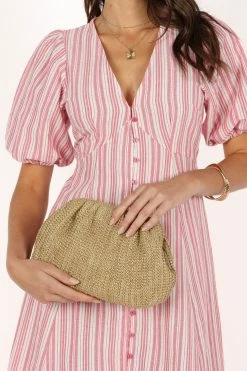 Amelia Straw Clutch - Natural