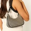Angela Shoulder Bag - Black Houndstooth