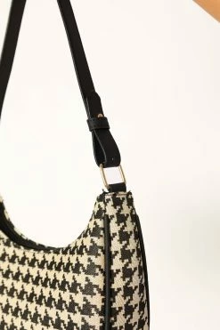 Angela Shoulder Bag - Black Houndstooth -Dress Shop petal and pup usa accessories angela shoulder bag black houndstooth one size 33994886938801