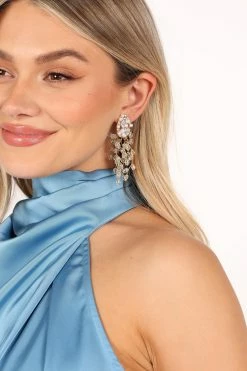 Annalise Pearl Earrings - Gold -Dress Shop petal and pup usa accessories annalise pearl earrings gold one size 33526120612017