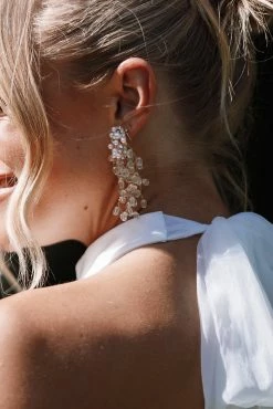 Annalise Pearl Earrings - Gold -Dress Shop petal and pup usa accessories annalise pearl earrings gold one size 33537706885297