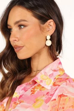 Aquelle Statement Earrings - White -Dress Shop petal and pup usa accessories aquelle statement earrings white one size 33594657964209