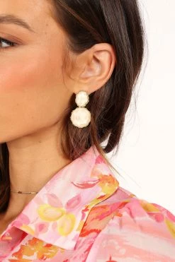 Aquelle Statement Earrings - White -Dress Shop petal and pup usa accessories aquelle statement earrings white one size 33594657996977