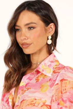 Aquelle Statement Earrings - White -Dress Shop petal and pup usa accessories aquelle statement earrings white one size 33594658029745