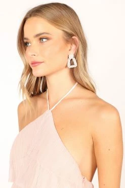 Ariel Earrings - Gold Pearl -Dress Shop petal and pup usa accessories ariel earrings gold pearl one size 33871081668785