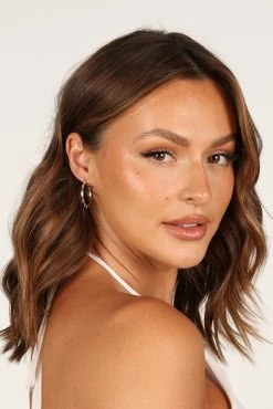 Caroline Hoop Earrings - Gold -Dress Shop petal and pup usa accessories caroline hoop earrings gold one size 33162829758641