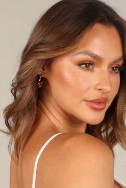 Cherish Heart Earrings - Gold/Red 9 Cherish Heart Earrings - Gold/Red -Dress Shop petal and pup usa accessories cherish heart earrings gold red one size 32969995092145