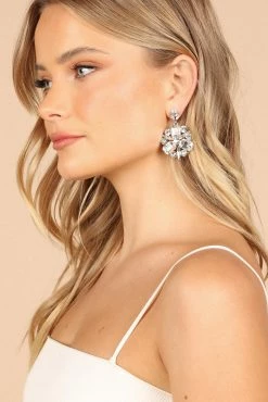Cynthia Statement Earring - Silver -Dress Shop petal and pup usa accessories cynthia statement earring silver one size 32490337239217