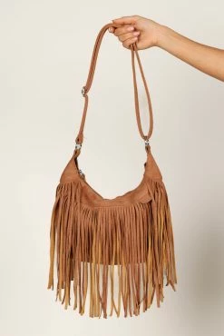 Dolly Fringe Shoulder Bag - Tan -Dress Shop petal and pup usa accessories dolly fringe shoulder bag tan one size 33351131037873
