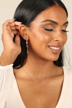 Dua Teardrop Statement Earrings - Gold -Dress Shop petal and pup usa accessories dua teardrop statement earrings gold one size 32712820752561