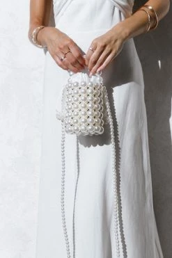 Eleanor Beaded Bag - Pearl -Dress Shop petal and pup usa accessories eleanor beaded bag pearl one size 33288966340785