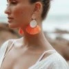 Eloise Tassel Earrings - Gold/Orange