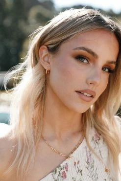 Gaius 18K Gold Plated Hoop Earring - Gold