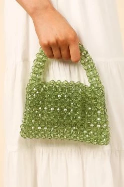 Gidget Beaded Cross Body Bag - Green -Dress Shop petal and pup usa accessories gidget beaded cross body bag green one size 32969896067249