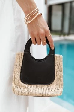 Hannah Bag - Natural/Black -Dress Shop petal and pup usa accessories hannah bag natural black one size 33210166116529