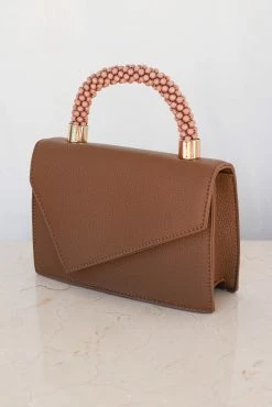 Hazel Embellished Handle Bag - Tan -Dress Shop petal and pup usa accessories hazel embellished handle bag tan one size 32924865396913