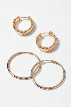 Hoop Earring Set - Gold