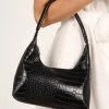 Hunter Shoulder Bag - Black Croc