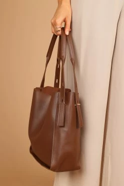 Joan Tote Bag - Brown