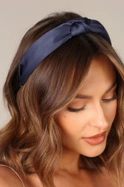 Juliana Satin Headband - Blue -Dress Shop petal and pup usa accessories juliana satin headband blue one size 32786138300593