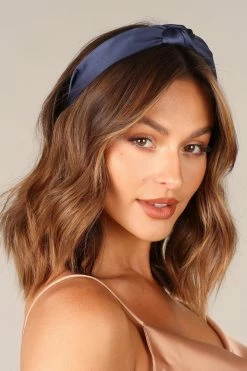 Juliana Satin Headband - Blue -Dress Shop petal and pup usa accessories juliana satin headband blue one size 32786138333361