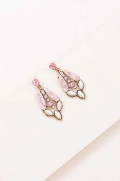 Juliette Marbled Earrings - Pink