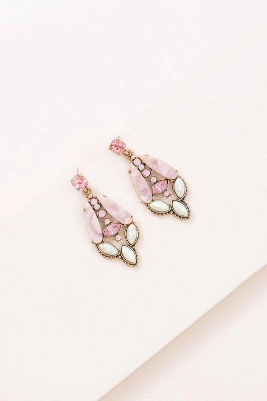 Juliette Marbled Earrings - Pink 1 Juliette Marbled Earrings - Pink