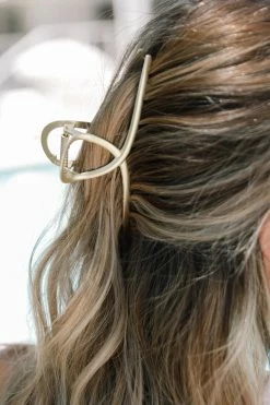 Linda Hair Clip - Gold -Dress Shop petal and pup usa accessories linda hair clip gold one size 32969939583153