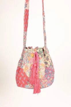 Magnolia Tassel Bag - Pink Patchwork -Dress Shop petal and pup usa accessories magnoli tassel bag pink patchwork one size 33690348585137