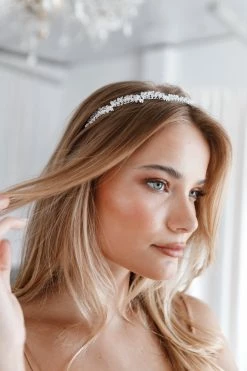 Maia Embellished Headband - Silver