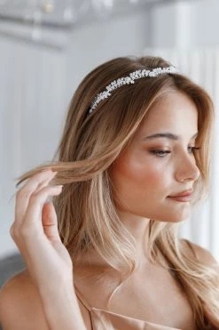 Maia Embellished Headband - Silver -Dress Shop petal and pup usa accessories maia embellished headband silver one size 33288963883185