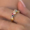 Marquee Baquette Ring - Multicoloured