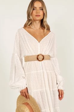 Mary Woven Waist Belt - Natural -Dress Shop petal and pup usa accessories mary woven waist belt natural one size 33351131398321