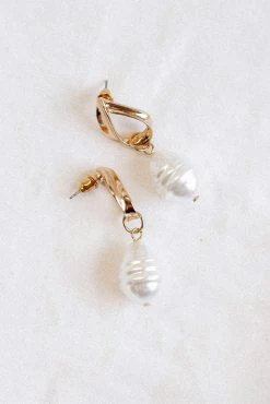 Medella Earrings - Pearl -Dress Shop petal and pup usa accessories medella earrings pearl one size 31410438701233
