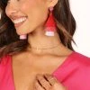 Mikki Tassel Earring - Pink