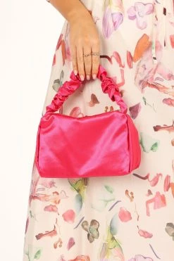 Mira Satin Bag - Pink -Dress Shop petal and pup usa accessories mira satin bag pink one size 33769169060017