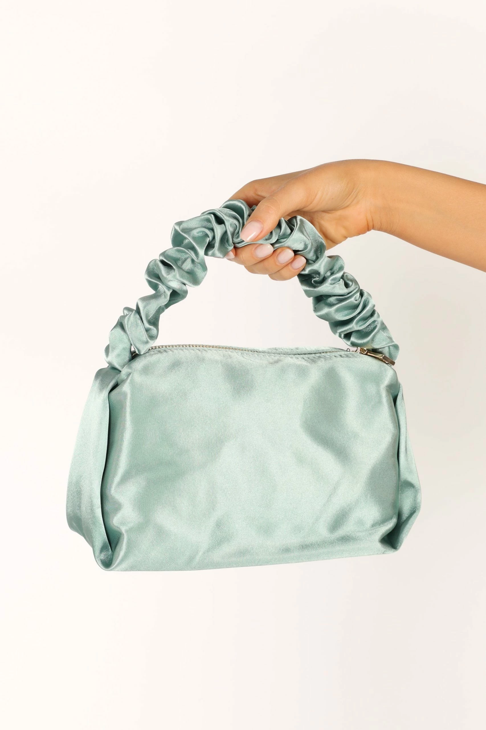 Mira Satin Bag - Sage 1 Mira Satin Bag - Sage