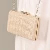 Peyton Straw Clutch - Cream