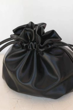 Poppy Drawstring Bag - Black -Dress Shop petal and pup usa accessories poppy drawstring bag black one size 32924873490609