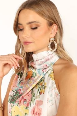 Rae Earrings - Gold Pearl -Dress Shop petal and pup usa accessories rae earrings gold pearl one size 33836352012465