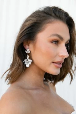 Sasha Statement Drop Earrings - Gold -Dress Shop petal and pup usa accessories sasha statement drop earrings gold 32465623842993