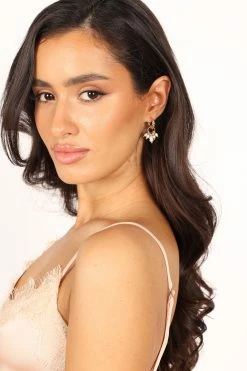 Sebastian Drop Earrings - Gold Pearl -Dress Shop petal and pup usa accessories sebastian drop earrings gold pearl one size 33871082487985