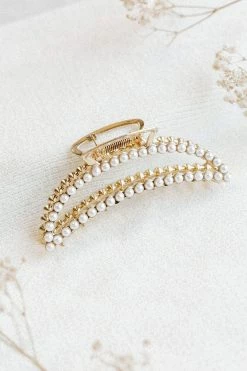 Triska Hairclip - Pearl 9 Triska Hairclip - Pearl -Dress Shop petal and pup usa accessories triska hairclip pearl one size 31375354134705